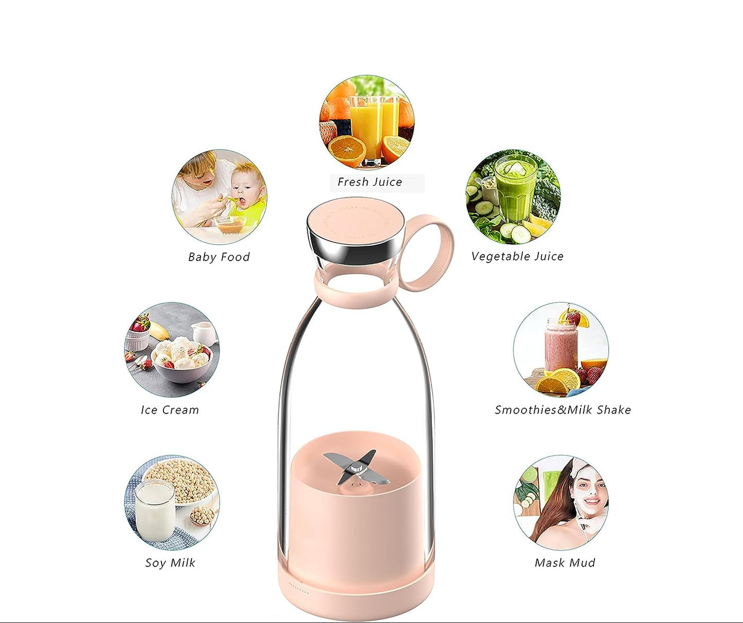 Mini Portable Fruit Juicer Bottle